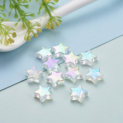 Eco-Friendly Transparent Acrylic Beads TACR-YW0001-01A-1