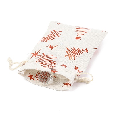 Christmas Theme Cotton Fabric Cloth Bag X-ABAG-H104-B19-1