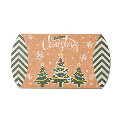 Christmas Theme Cardboard Candy Pillow Boxes CON-G017-02F-1