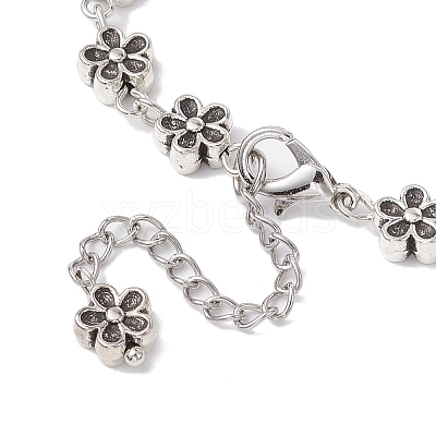 Tibetan Style Alloy Charm Bracelets BJEW-JB10096-02-1