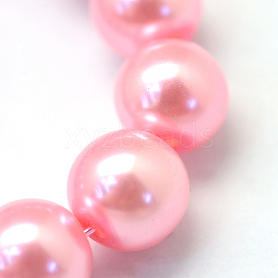 Baking Paint Pearlized Glass Pearl Round Bead Strands X-HY-Q003-6mm-53-1