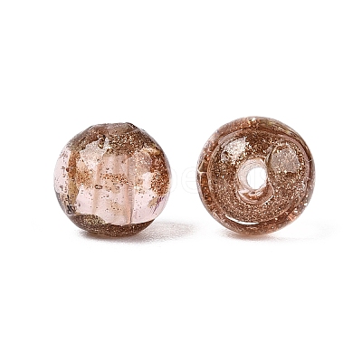 Handmade Gold Sand Lampwork Beads LAMP-N045-01A-09-1