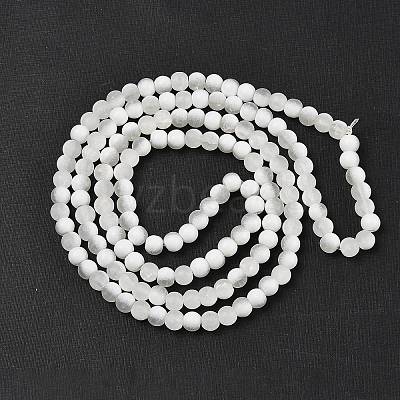 Frosted Crackle Glass Beads Strands GLAA-U001-8mm-M07-1