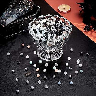 Glass Round Beads GLAA-PH0007-60-1