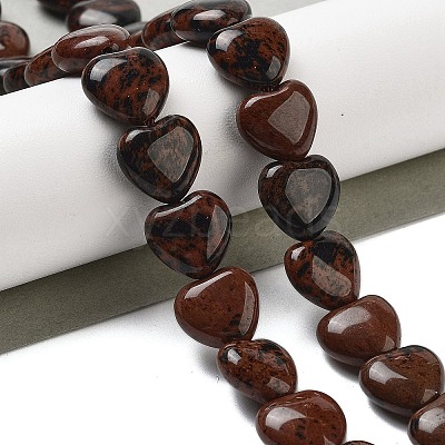 Natural Mahogany Obsidian Beads Strands G-B022-25C-1