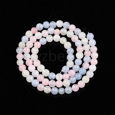 Dyed Natural White Jade Beads Strands G-T140-4mm-A03-1