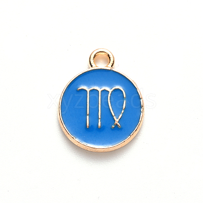 Alloy Enamel Pendants X-ENAM-S124-01B-02B-1