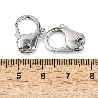 304 Stainless Steel Lobster Claw Clasps STAS-B089-01C-P-1