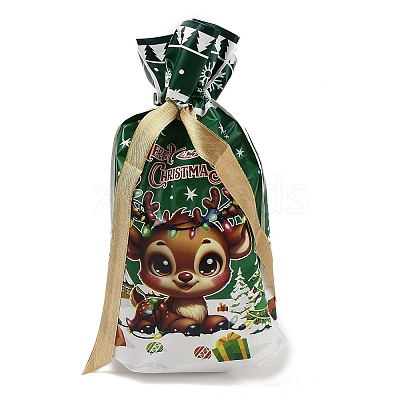 Christmas Deer Plastic  Packing Pouches Drawstring Bags ABAG-Q053-05A-1