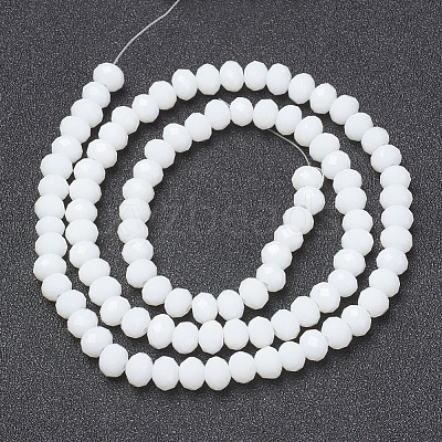 Opaque Solid Color Imitation Jade Glass Beads Strands EGLA-A044-P6mm-D01-1