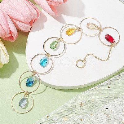 Faceted Glass Suncatchers HJEW-JM01649-02-1