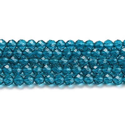 Transparent Glass Beads Strands GLAA-C019-01B-34-1