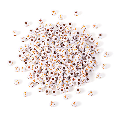Opaque Acrylic Beads MACR-TAG0001-07Y-1