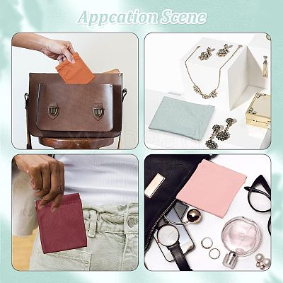 6Pcs 6 Colors PU Leather Earphone Pouches ABAG-NB0001-73A-1
