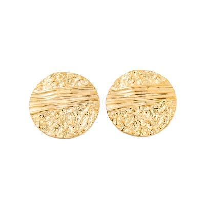 Ion Plating(IP) 304 Stainless Steel Stud Earrings for Women EJEW-P279-42G-1