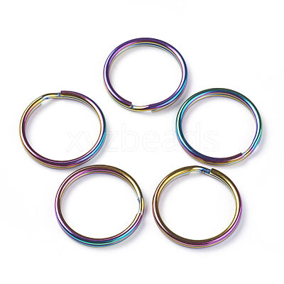 Ion Plating(IP) 304 Stainless Steel Split Key Rings STAS-L216-10A-1