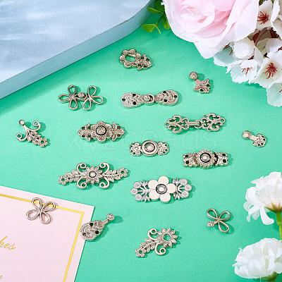 16 Pairs 8 Style Alloy Adjustable Jean Button Pins DIY-TA0013-01P-1