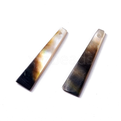 Natural Black Lip Shell Pendants SHEL-P015-03-1