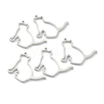 Non-Tarnish 202 Stainless Steel Open Back Bezel Pendants STAS-H149-08P-1