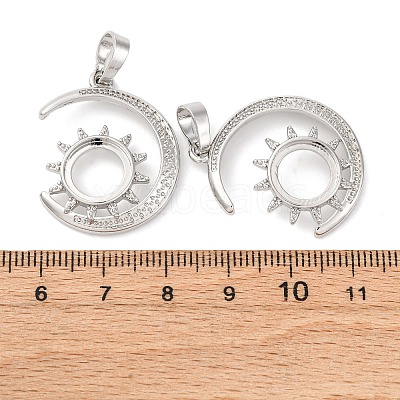 Brass Pendant Cabochon Settings KK-U074-23P-1