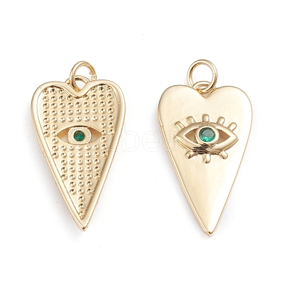 Brass Micro Pave Cubic Zirconia Pendants ZIRC-I042-01A-1