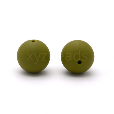 Round Food Grade Eco-Friendly Silicone Beads SI-JX0066A-19-1