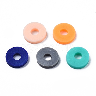 Handmade Polymer Clay Beads Strands CLAY-R089-6mm-T02B-34-1