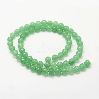 Natural White Jade Beads Strands G-G735-42-8mm-1-1