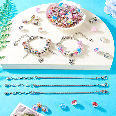 DIY European Bracelete Making Kits DIY-TA0012-17P-1