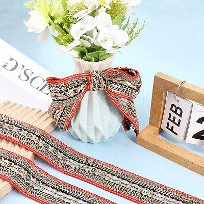 10 Yards Ethnic Style Polyester Ribbon for Sewing Decoration OCOR-CY0001-86A-1