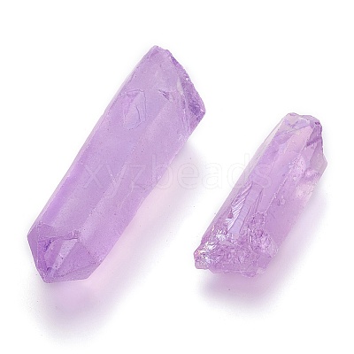 Electroplate Natural Quartz Crystal Beads KK-F757-G01-01-1