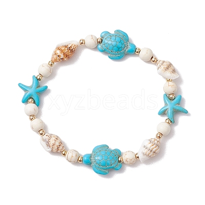 Shell Beaded Bracelets BJEW-TA00589-01-1