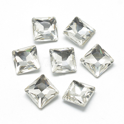 Pointed Back Glass Rhinestone Cabochons RGLA-T027-8x8mm-01-1