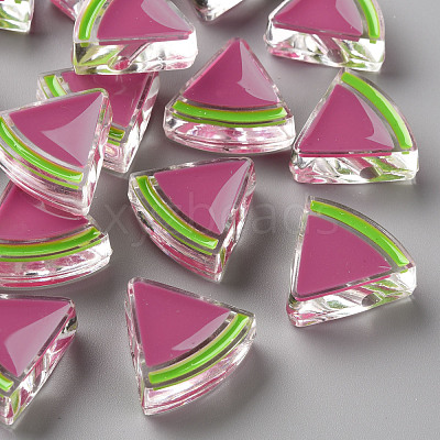 Transparent Enamel Acrylic Beads TACR-S155-001I-1