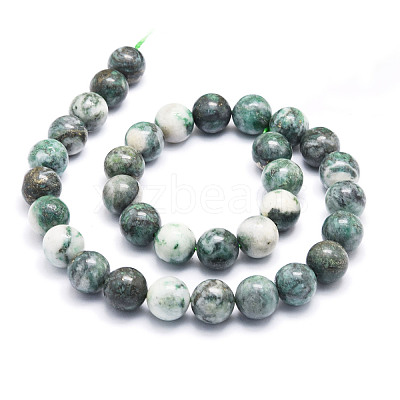Natural Dioptase Round Beads Strands G-E569-Q01-D-1