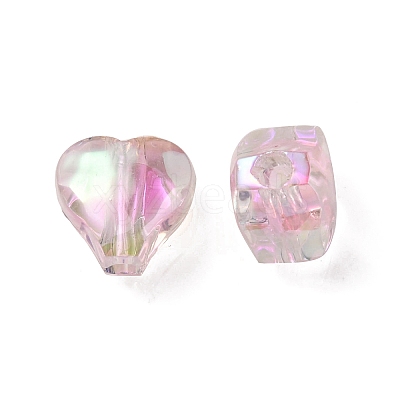 UV Plating Rainbow Iridescent Acrylic Beads OACR-F004-05E-1