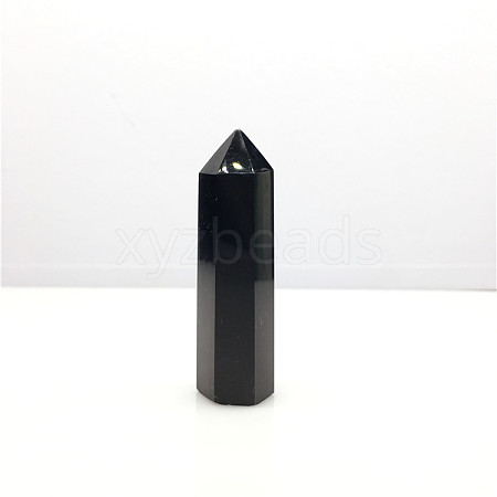 Point Tower Natural Obsidian Home Display Decoration PW23030659253-1