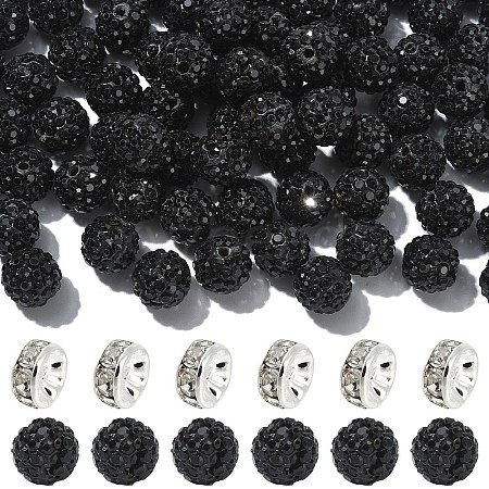 100Pcs Pave Disco Ball Beads RB-YW0001-30L-1