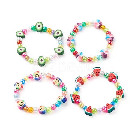 Stretch Kids Bracelets BJEW-JB06314-1