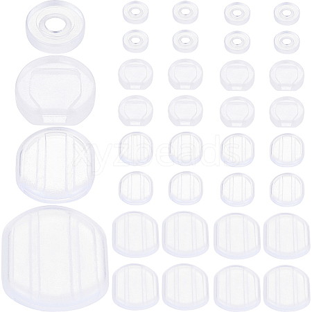 SOFPLATE 120Pcs 4 Style Silicone Clip on Earring Pads FIND-SP0001-01-1