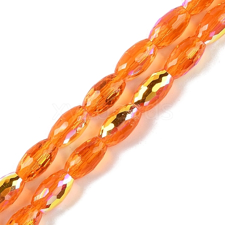 AB Color Plated Transparent Electroplate Beads Strands EGLA-H104-05B-1