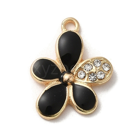 Flower Alloy Enamel Pendants ENAM-A007-02KCG-02-1