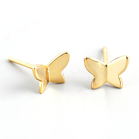 925 Sterling Silver Butterfly Stud Earrings TO7817-1-1