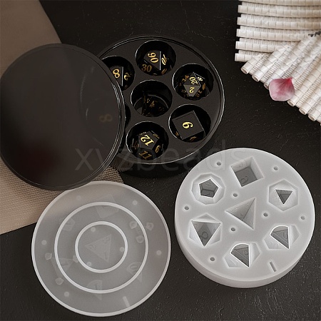 Polyhedral Dice Set Silicone Molds DIY-Q037-13B-1