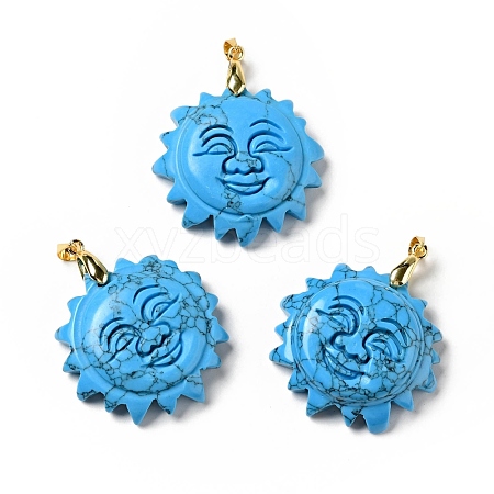 Synthetic Turquoise Pendants G-E043-01B-07G-1