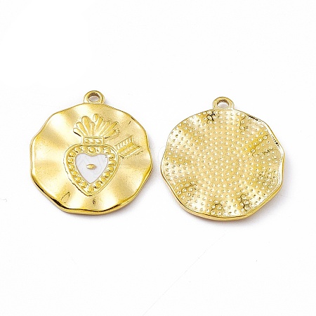 PVD Vacuum Plating 201 Stainless Steel Enamel Pendants STAS-J401-VC1021-1