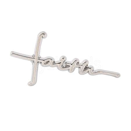 Faith Theme Zinc Alloy Brooch JEWB-C035-02C-P-1