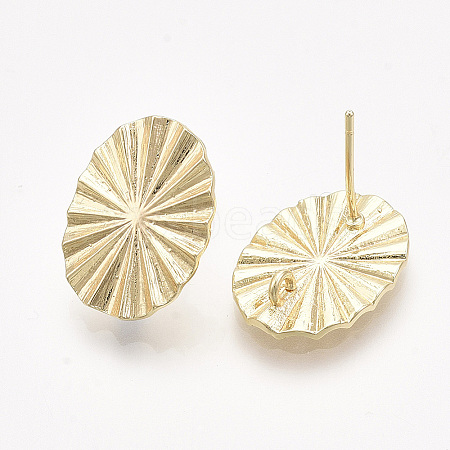 Brass Stud Earring Findings X-KK-T038-586G-NF-1