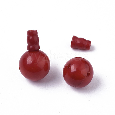 Synthetic Coral 3 Hole Guru Beads CORA-R019-001A-1