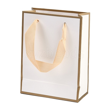 Rectangle Paper Bags with Ribbon Handles CARB-L011-01B-01-1